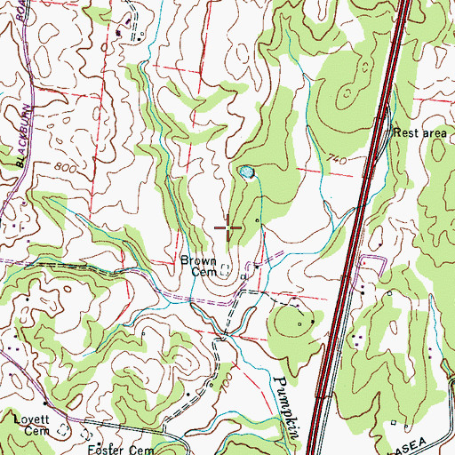 Topographic Map of R & S Buzzard Airport, TN