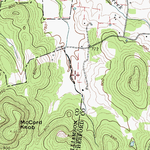 Topographic Map of Triune Airfield, TN