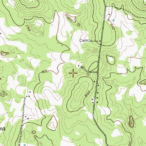 Topographic Map of Ellis Field, TN