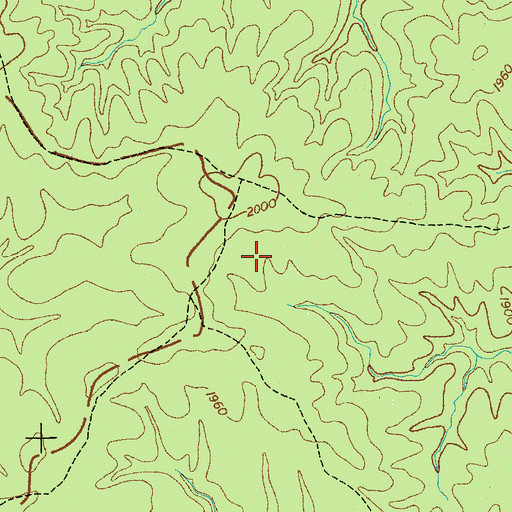 Topographic Map of Piney Creek Airport, TN