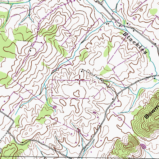 Topographic Map of Johnson City Airport (historical), TN
