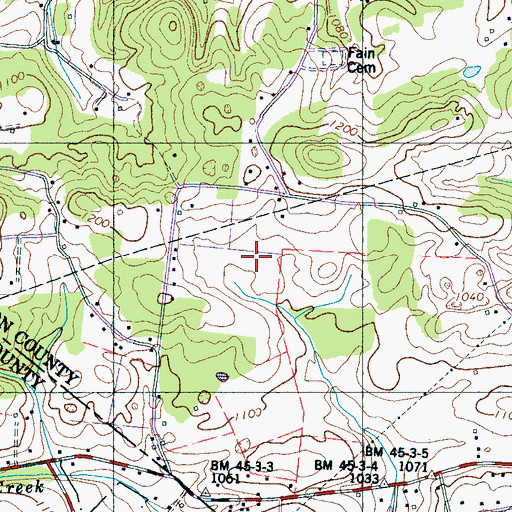 Topographic Map of Ray's Stall Airport, TN