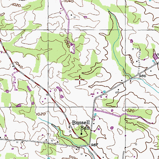 Topographic Map of One Grand Field, TN
