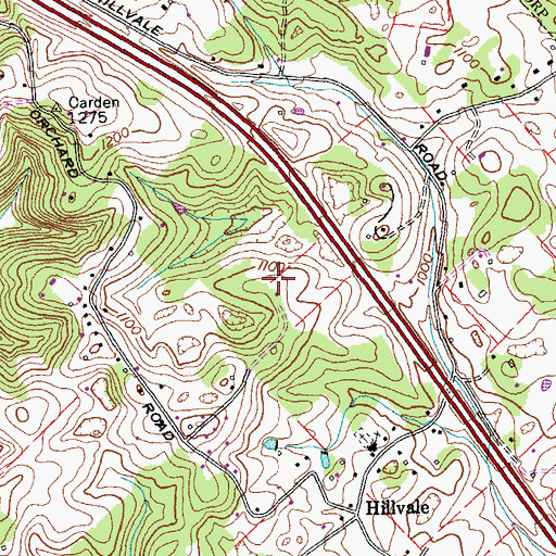 Topographic Map of Riner Farm Airport, TN