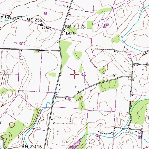 Topographic Map of Hensley Airpark, TN