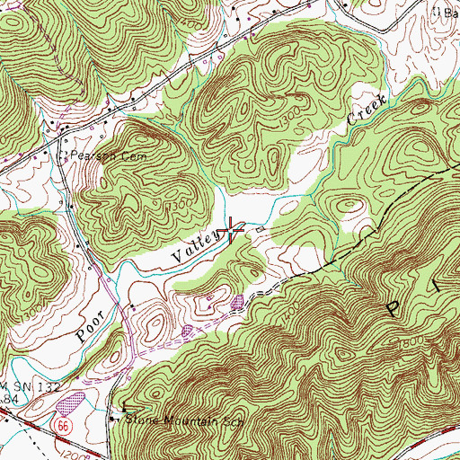 Topographic Map of Kay Airport, TN