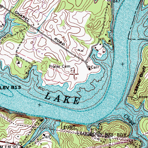 Topographic Map of Massingale Airport, TN