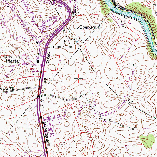 Topographic Map of Flying W Airport, VA