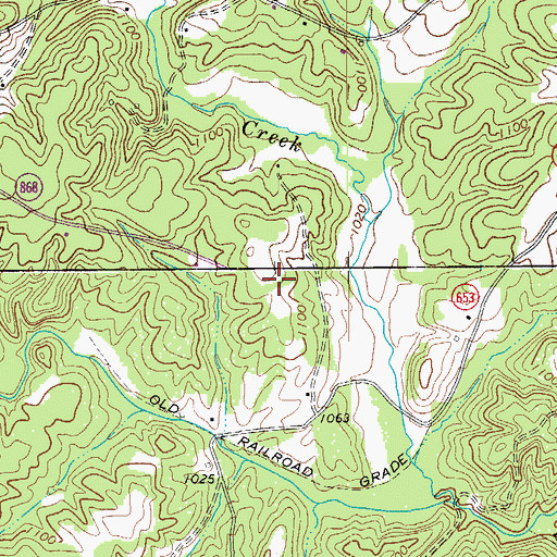 Topographic Map of Landis Airport, VA