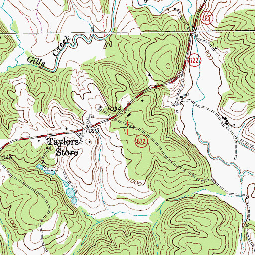 Topographic Map of Ferguson Airport, VA