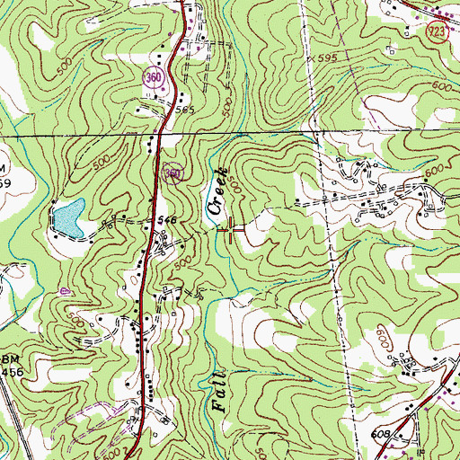Topographic Map of Buck Hollar Airport, VA