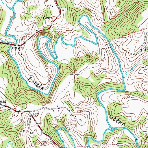 Topographic Map of Hawk Ridge Airport, VA