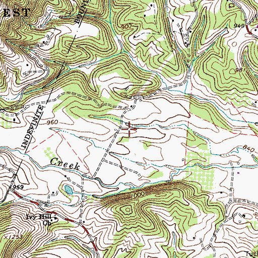 Topographic Map of Fulcher Family Farms Airport, VA
