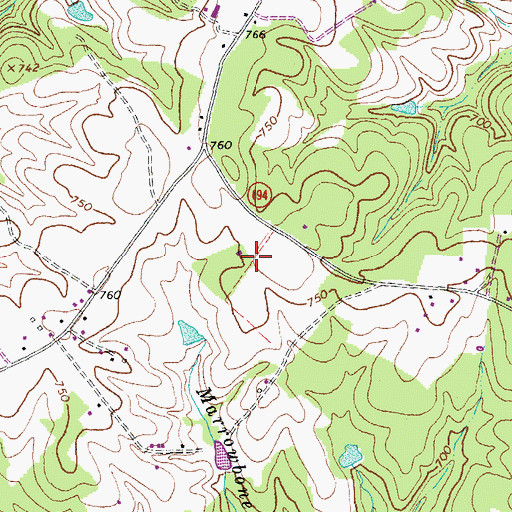 Topographic Map of Highview Farms Airport, VA