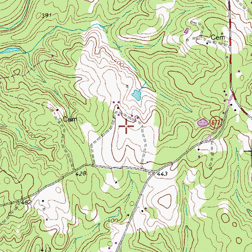 Topographic Map of Murdock's Holly Bu Airport, VA