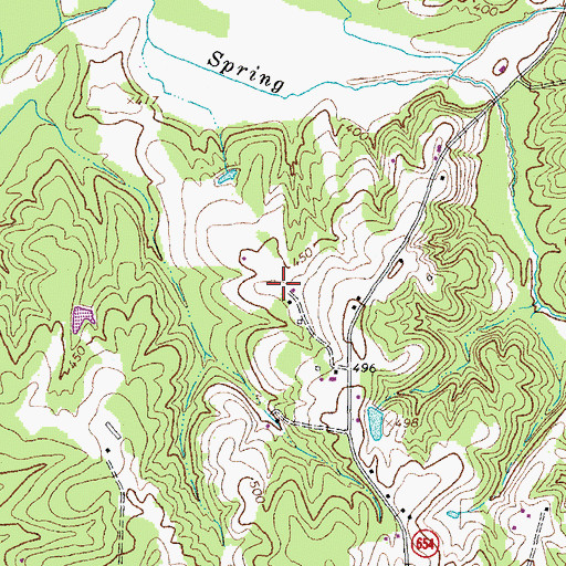 Topographic Map of Eureka Airport, VA