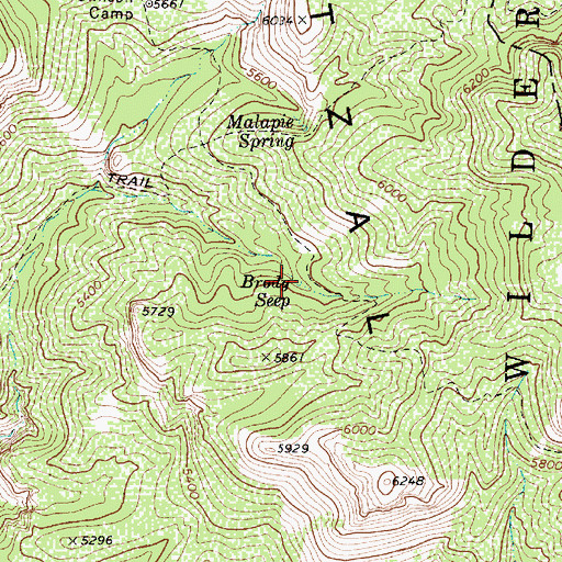 Topographic Map of Brody Seep, AZ