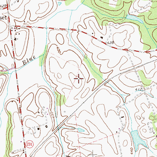 Topographic Map of Hen & Bacon Airport, VA