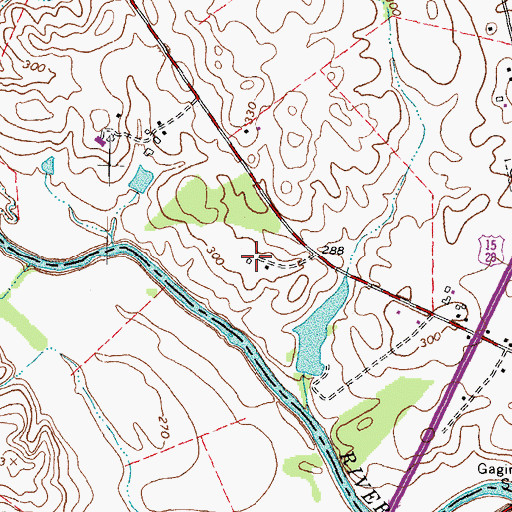 Topographic Map of Rular Airport, VA