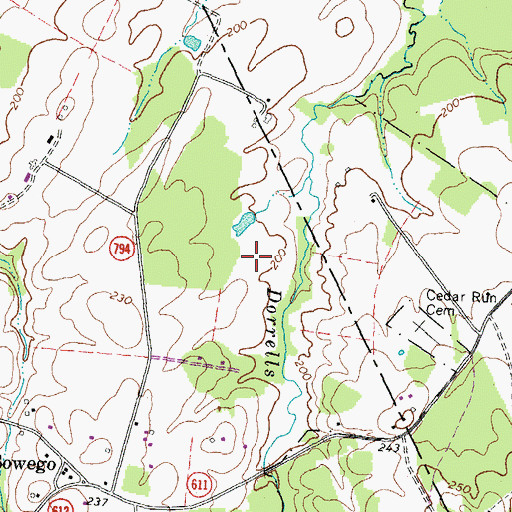 Topographic Map of Breeden Airport, VA