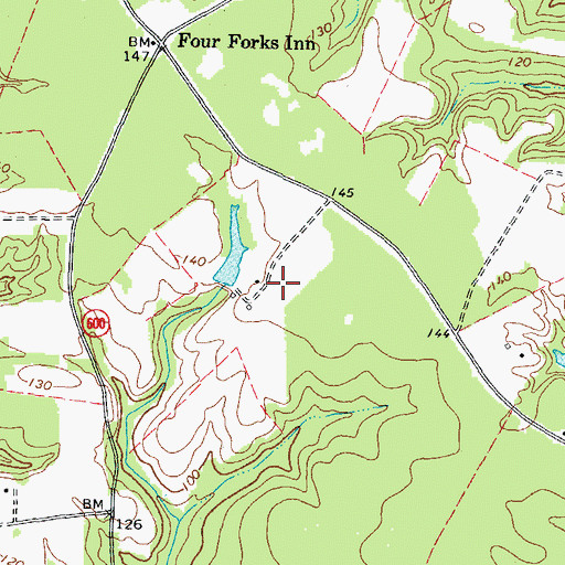 Topographic Map of Brooklyn Airport, VA