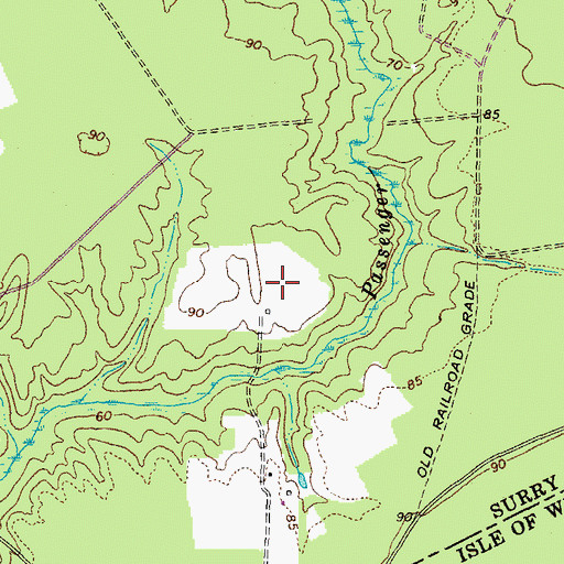 Topographic Map of Beaver Dam Airpark, VA