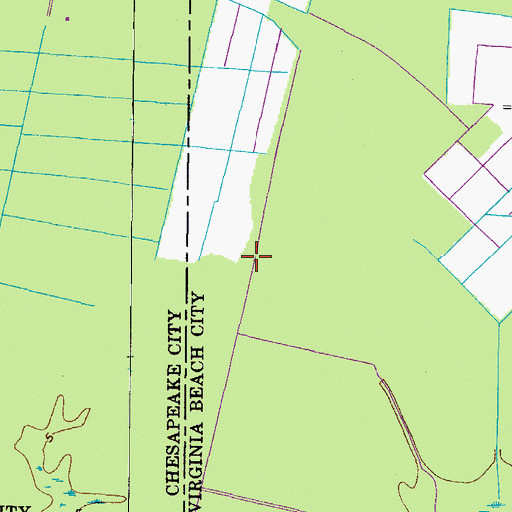 Topographic Map of Knight's Landing LLC Airport (historical), VA
