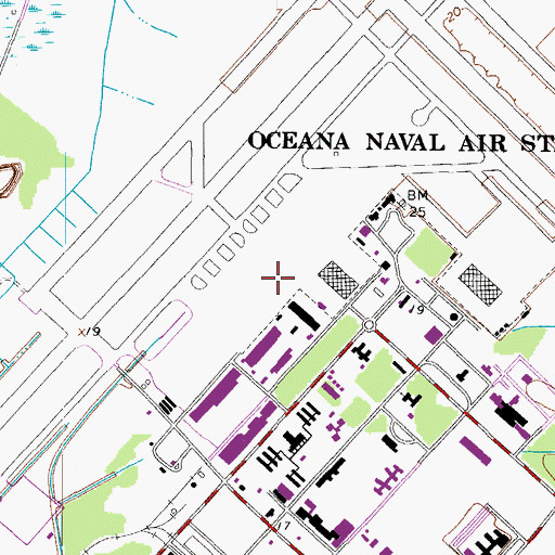 Topographic Map of Oceana Naval Air Station/Apollo Soucek Field, VA