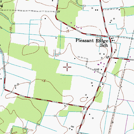 Topographic Map of Virginia Beach Airport, VA