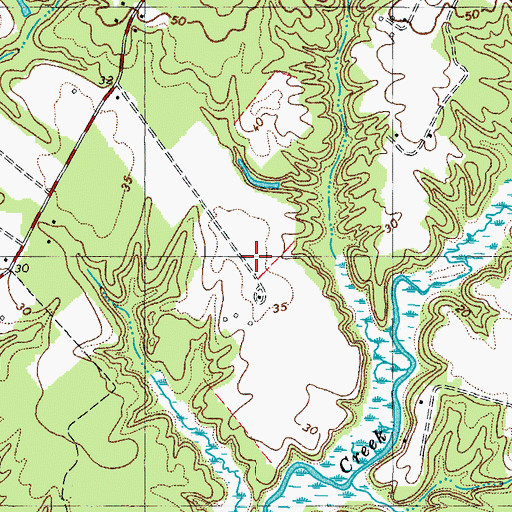 Topographic Map of New Quarter Farm Airport, VA