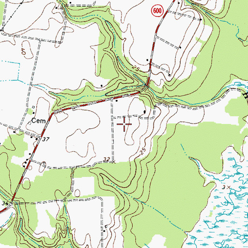 Topographic Map of Machipongo International Airport, VA