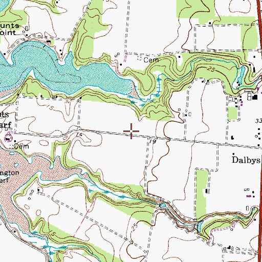 Topographic Map of Starbase Airport, VA