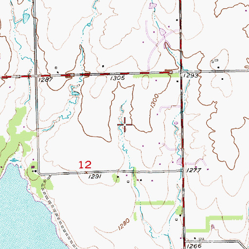 Topographic Map of Brady-Pippin Airport, KS