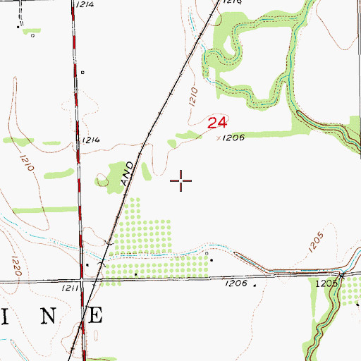Topographic Map of Rands Airport, KS
