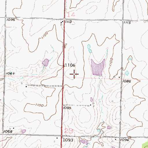 Topographic Map of Michael's Airport, KS