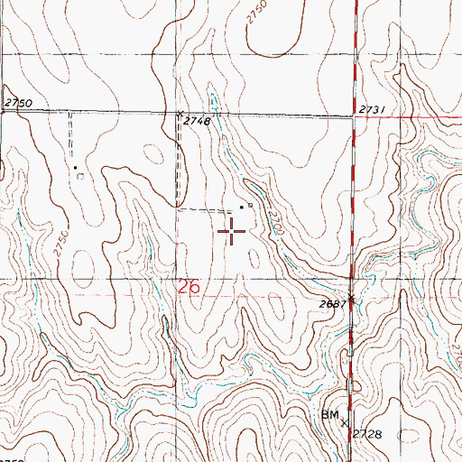 Topographic Map of Meitl Airport (historical), KS