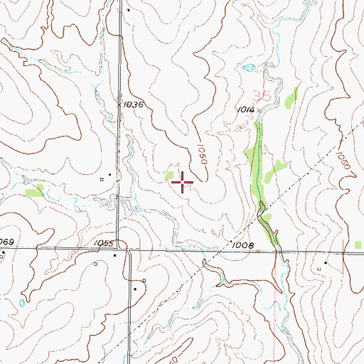 Topographic Map of Albright Airport, KS