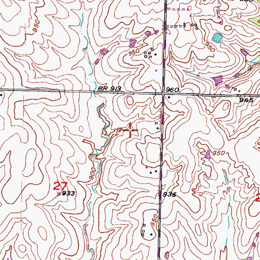 Topographic Map of Ney Airport (historical), KS
