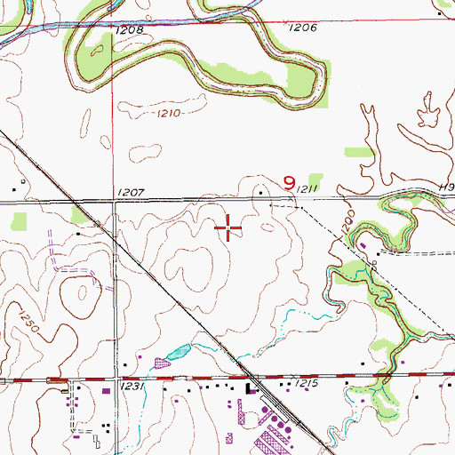Topographic Map of Jen Bird Air Park, KS