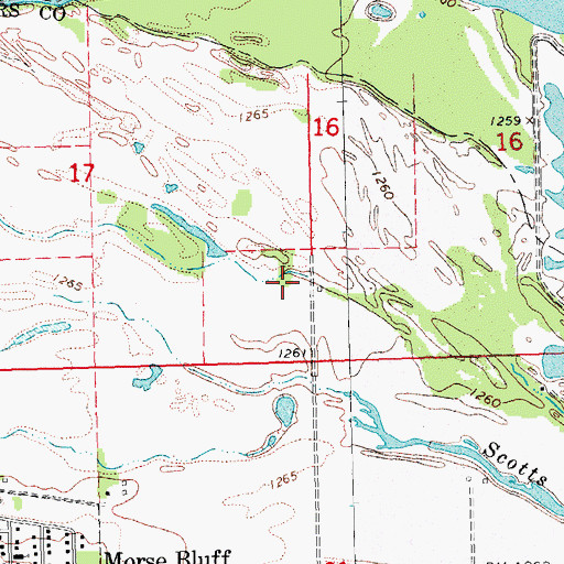 Topographic Map of Musiel Airport, NE