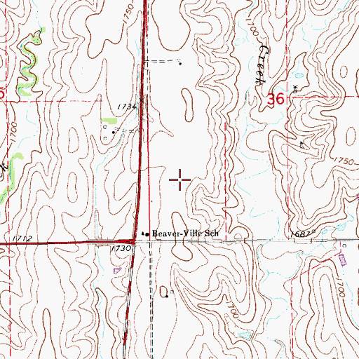 Topographic Map of Rempe Private Airport, NE