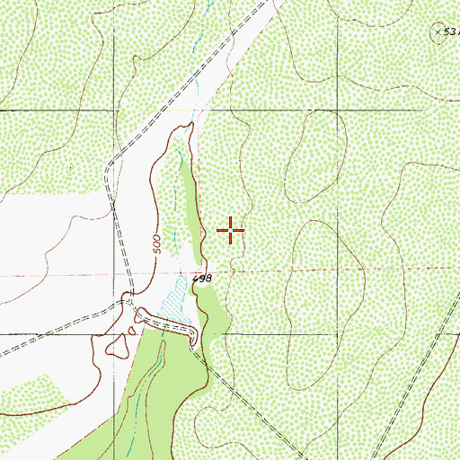 Topographic Map of Santa Maria Ranch Airport, TX