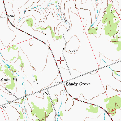Topographic Map of Griffin Airport, TX