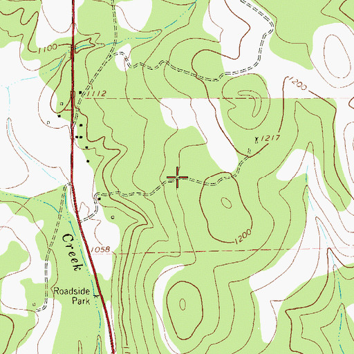 Topographic Map of Dean Ranch Airport, TX