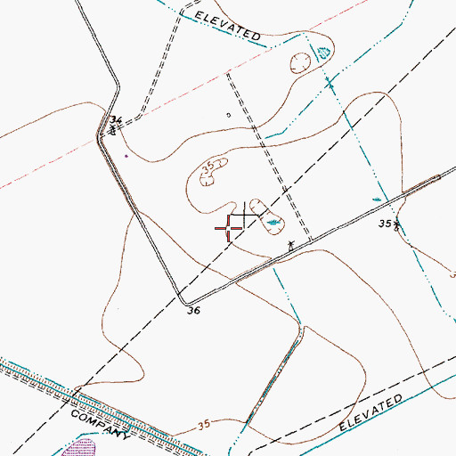 Topographic Map of Toy Airpark, TX