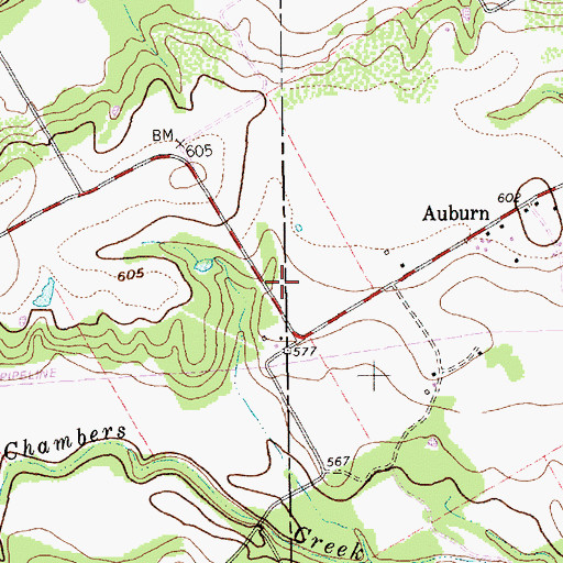 Topographic Map of Draggintail Acres Airport, TX