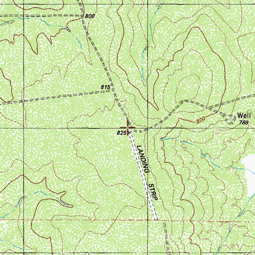 Topographic Map of Dentonio Ranch Airport, TX