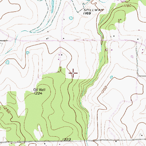 Topographic Map of Arnett Landing, TX