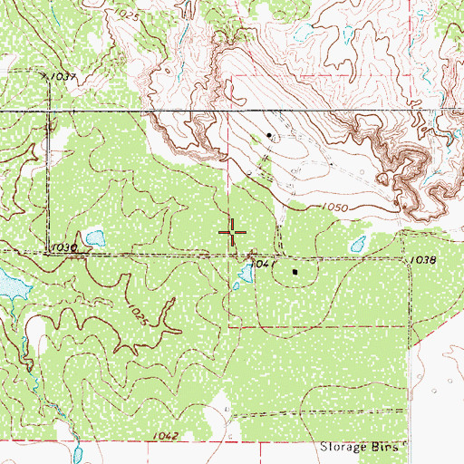 Topographic Map of Cactus Hill Airport, TX