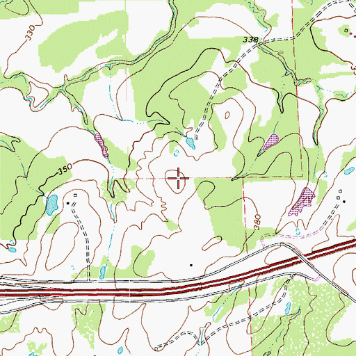 Topographic Map of Piano Ranch Airport, TX
